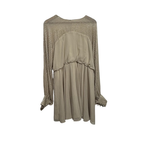 ASOS DESIGN linear yolk embellished mini dress - Picture 2 of 10